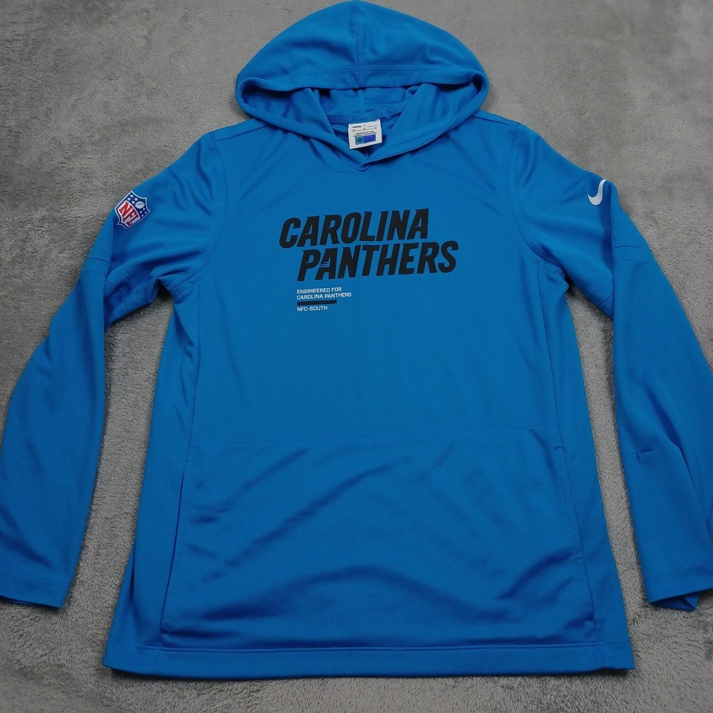 Carolina‎ Panthers Sweater Womens Medium Blue Nike NFL Football Dri Fit